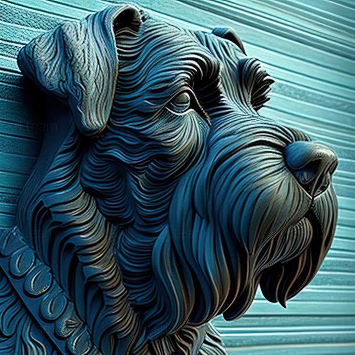 3D model Kerry Blue Terrier dog (STL)